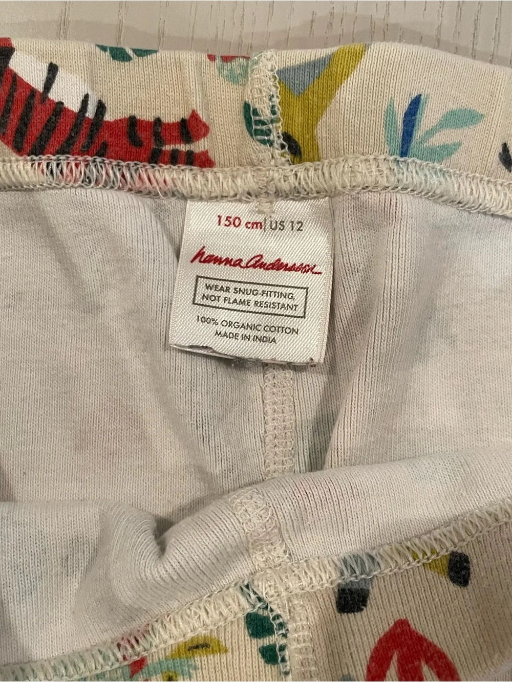 Hanna Andersson HannaJams Short John Pajama Set (Safari Animals) - Size 12 150